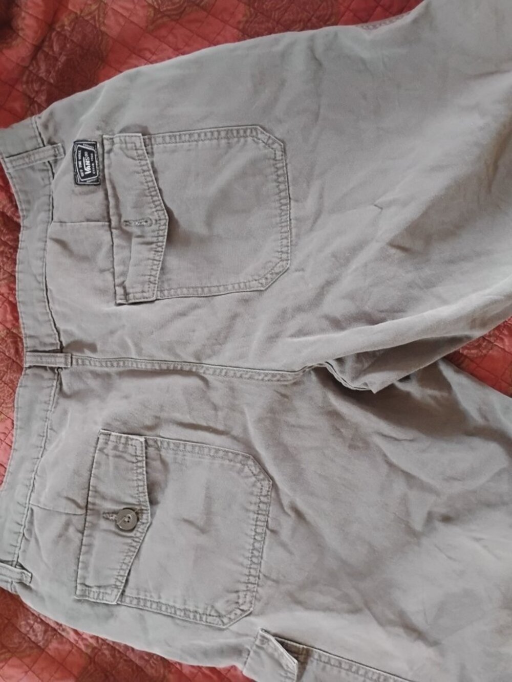 Vans Grey Canvas Cargo Shorts - Size 36 - Picture 3 of 7